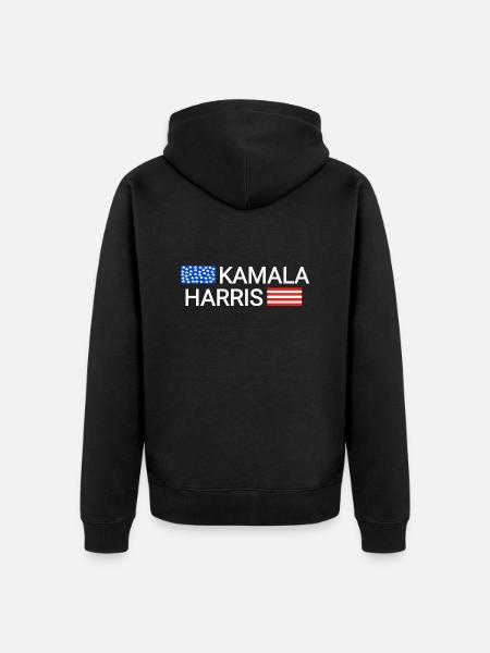KAMALA HARRIS Amerika - Unisex Premium Bio Zip Hoodie - Schwarz