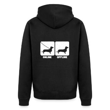 Teckel - Veste à capuche bio Premium Unisexe - noir - Dos - Nico (187cm)