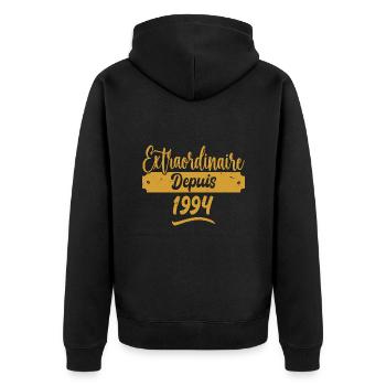 Extraordinaire Depuis 1994 | Cadeau Anniversaire - Veste à capuche bio Premium Unisexe - noir - Dos - Nico (187cm)