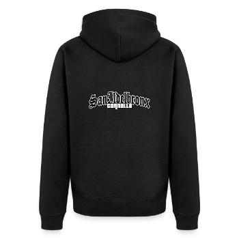 San Ildelbronx - Cornellà - Veste à capuche bio Premium Unisexe - noir - Dos - Nico (187cm)