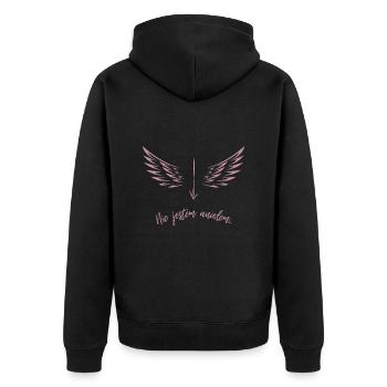Je ne suis pas un ange - Veste à capuche bio Premium Unisexe - noir - Dos - Nico (187cm)