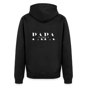 Papa chéri - Veste à capuche bio Premium Unisexe - noir - Dos - Nico (187cm)