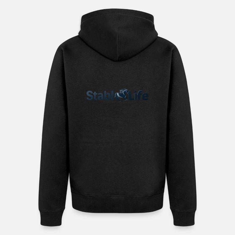 CHEVAL, VIE D’ÉCURIE - Veste à capuche bio Premium Unisexe - noir