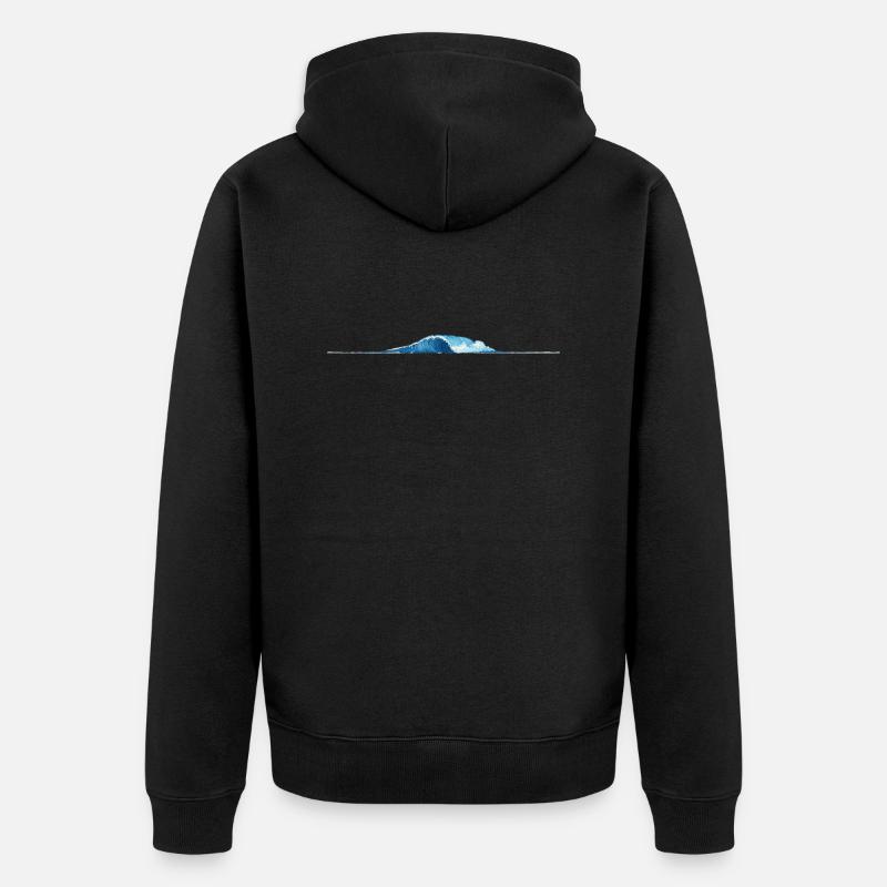 ocean wave - Unisex Premium Bio Zip Hoodie - Schwarz