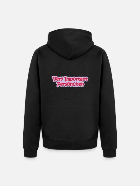 VIP Babysprüche - Unisex Premium Bio Zip Hoodie - Schwarz