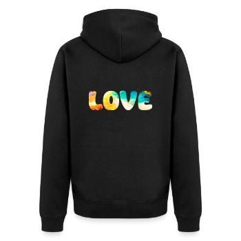 AMOUR - Veste à capuche bio Premium Unisexe - noir - Dos - Nico (187cm)