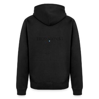 Thessaloniki, Greece Style Design T-Shirt - Unisex Premium Organic Zip Hoodie - black - Back - Nico (187cm)