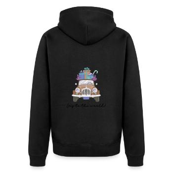 Joie pour le monde | Noël | Voiture de Noël - Veste à capuche bio Premium Unisexe - noir - Dos - Nico (187cm)
