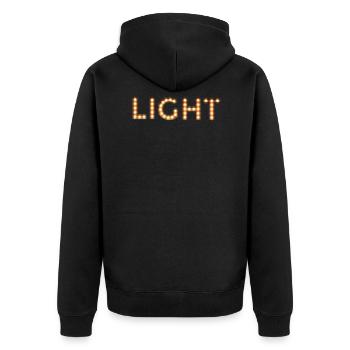 lumière - Veste à capuche bio Premium Unisexe - noir - Dos - Nico (187cm)