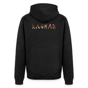 Viking nordique Ragnar Mythologie Odin cadeau - Veste à capuche bio Premium Unisexe - noir - Dos - Nico (187cm)