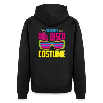 Eighties Disco Theme Party Costume Rétro années 80 - Veste à capuche bio Premium Unisexe - noir - Dos - Nico (187cm)