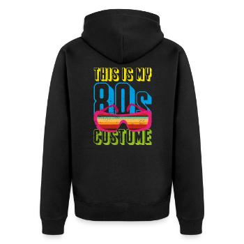 Eighties Thème Fête Costume Cadeau années 80 - Veste à capuche bio Premium Unisexe - noir - Dos - Nico (187cm)