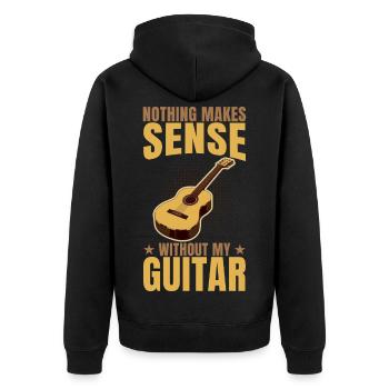 Rien n’a de sens sans ma guitare - Veste à capuche bio Premium Unisexe - noir - Dos - Nico (187cm)