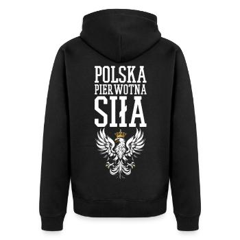 Force élémentaire polonaise Polska Pologne Aigle cadeau - Veste à capuche bio Premium Unisexe - noir - Dos - Nico (187cm)