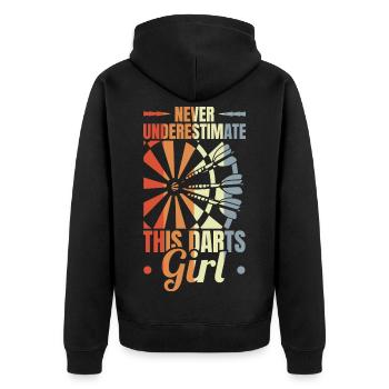 Lustiger Kickboxer - Unisex Premium Bio Zip Hoodie - Schwarz - Hinten - Nico (187cm)