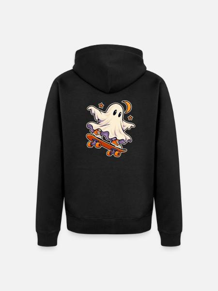 Skateboard Sprite - Unisex Premium Bio Zip Hoodie - Schwarz