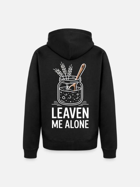 Lass Mich Allein Kräuterglas - Unisex Premium Bio Zip Hoodie - Schwarz