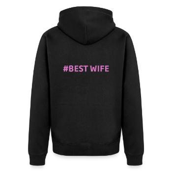 #Best Femme Meilleure femme Personne préférée - Veste à capuche bio Premium Unisexe - noir - Dos - Nico (187cm)