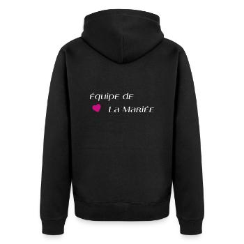 Équipe de la mariée - Veste à capuche bio Premium Unisexe - noir - Dos - Nico (187cm)