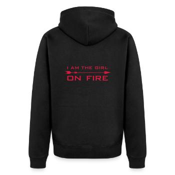 I am the girl on fire - Veste à capuche bio Premium Unisexe - noir - Dos - Nico (187cm)