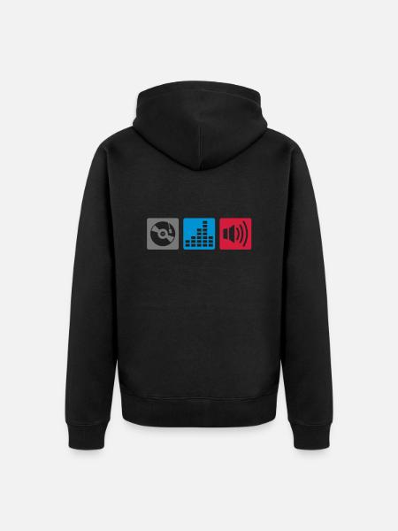 Music - DJ - Unisex Premium Organic Zip Hoodie - black