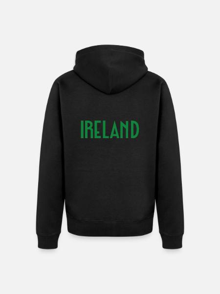 Ireland - Unisex Premium Organic Zip Hoodie - black