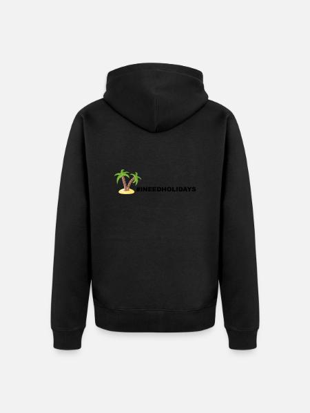INEEDHOLIDAYS - Unisex Premium Bio Zip Hoodie - Schwarz