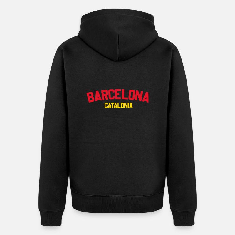 Barcelone - Veste à capuche bio Premium Unisexe - noir
