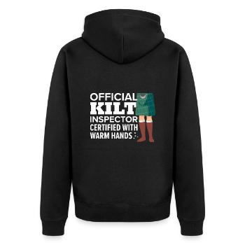 Kilt écossais disant jupe écossaise Écosse - Veste à capuche bio Premium Unisexe - noir - Dos - Nico (187cm)