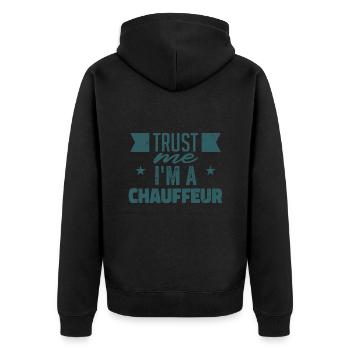 Chauffeur de voiture | Chauffeur Cadeau - Veste à capuche bio Premium Unisexe - noir - Dos - Nico (187cm)