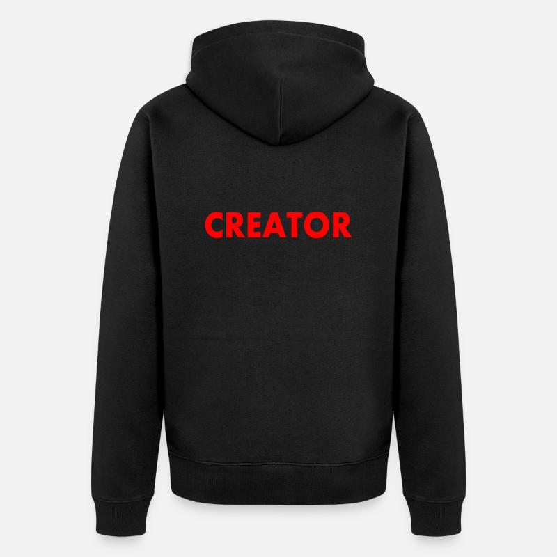 Creator - Unisex Premium Bio Zip Hoodie - Schwarz