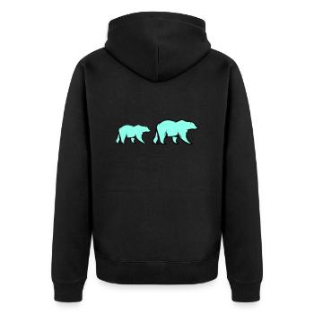 Ours polaires - Veste à capuche bio Premium Unisexe - noir - Dos - Nico (187cm)
