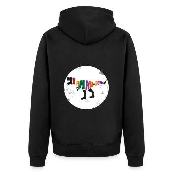 Dinosaure. Je suis un style génial. Animaux. Préhistoire - Veste à capuche bio Premium Unisexe - noir - Dos - Nico (187cm)
