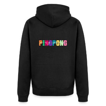 Ping pong colors - ping pong lover gift - Unisex Premium Organic Zip Hoodie - black - Back - Nico (187cm)