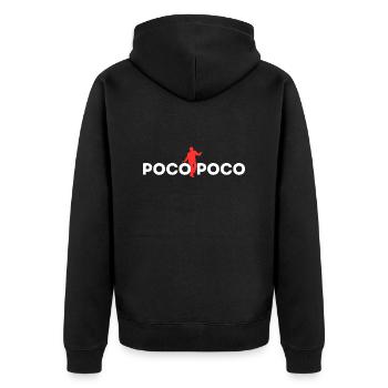 Imprimé INDONET Poco Poco - Veste à capuche bio Premium Unisexe - noir - Dos - Nico (187cm)