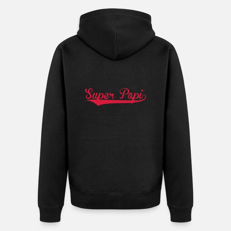 Super Papi - Veste à capuche bio Premium Unisexe - noir