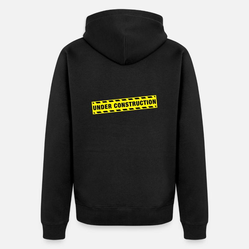 under_construction_de2 - Unisex Premium Bio Zip Hoodie - Schwarz