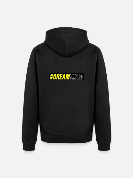 dream team - Unisex Premium Bio Zip Hoodie - Schwarz