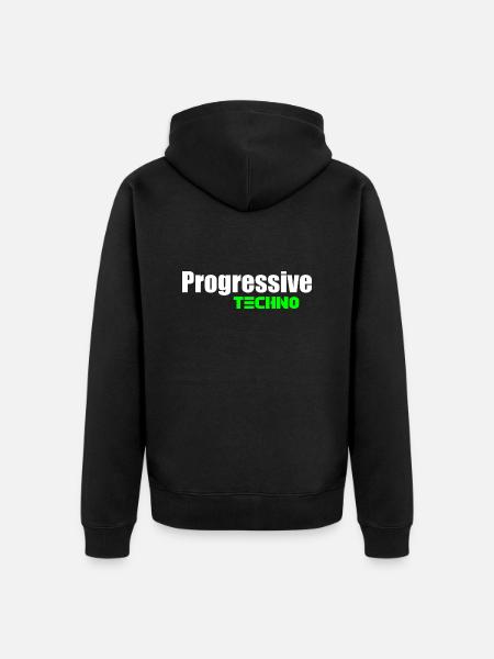 Progressive techno - Unisex Premium Organic Zip Hoodie - black