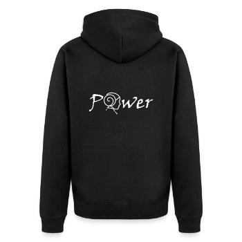 Pouvoir - Veste à capuche bio Premium Unisexe - noir - Dos - Nico (187cm)