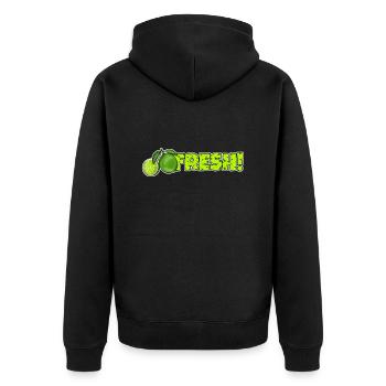 Fresh Comic Style Bubble Graffiti Lettering - Unisex Premium Organic Zip Hoodie - black - Back - Nico (187cm)