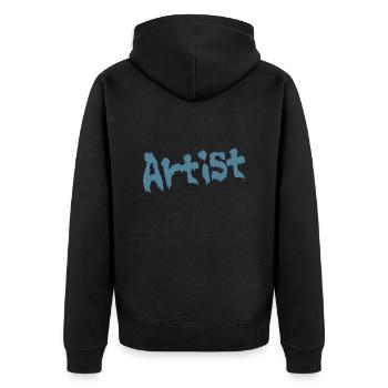 Artist - Unisex Premium Organic Zip Hoodie - black - Back - Nico (187cm)
