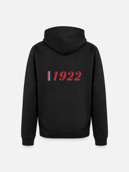 Year 1922 - Unisex Premium Organic Zip Hoodie - black