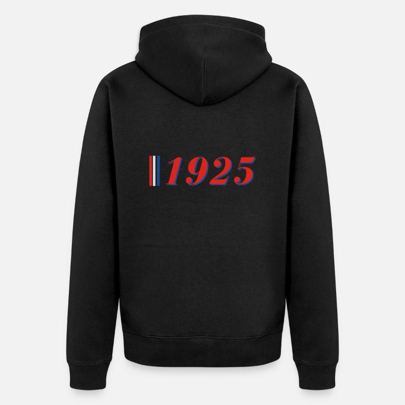 Jahr 1925 - Unisex Premium Bio Zip Hoodie - Schwarz