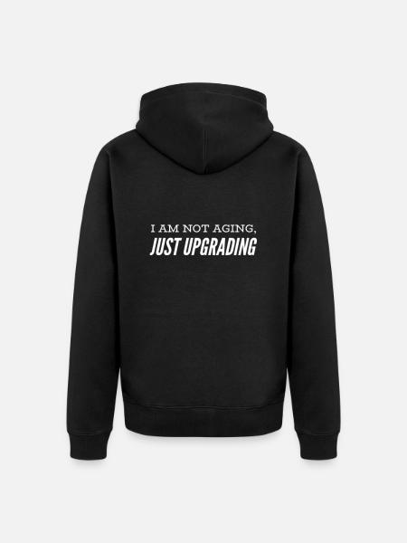 40th Birthday Saying - Unisex Premium Organic Zip Hoodie - black