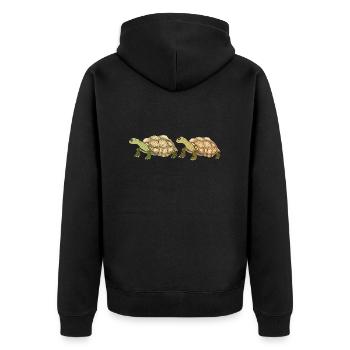 Tortues - Veste à capuche bio Premium Unisexe - noir - Dos - Nico (187cm)