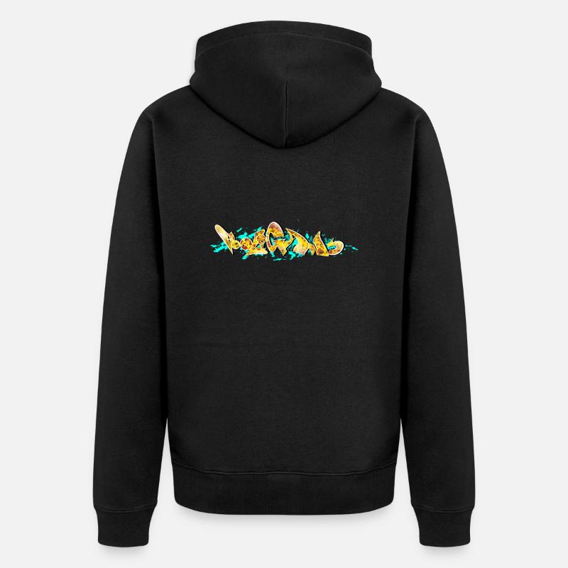 Hooligans Micro - Unisex Premium Bio Zip Hoodie - Schwarz