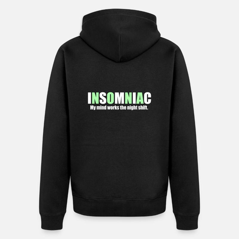 Mon travaille la nuit - Veste à capuche bio Premium Unisexe - noir