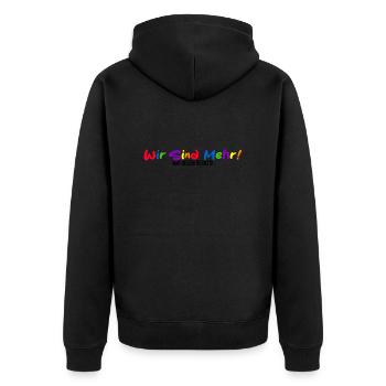 Diversité colorée - nous sommes plus ! Nous contre la droite ! - Veste à capuche bio Premium Unisexe - noir - Dos - Nico (187cm)