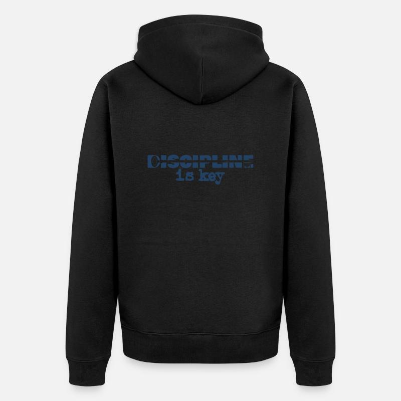 La discipline est la clé - Veste à capuche bio Premium Unisexe - noir